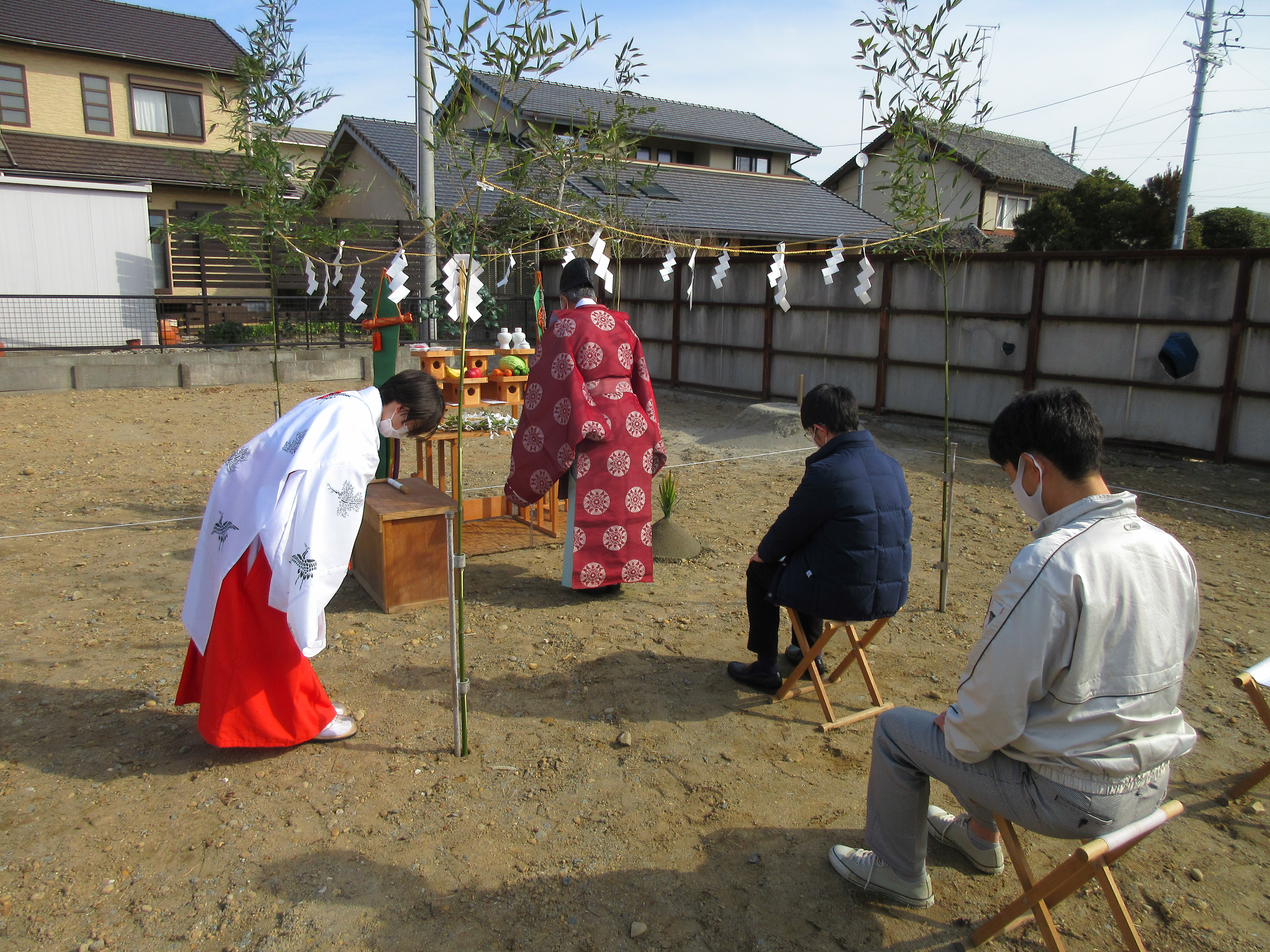 地鎮祭おめでとうございます。