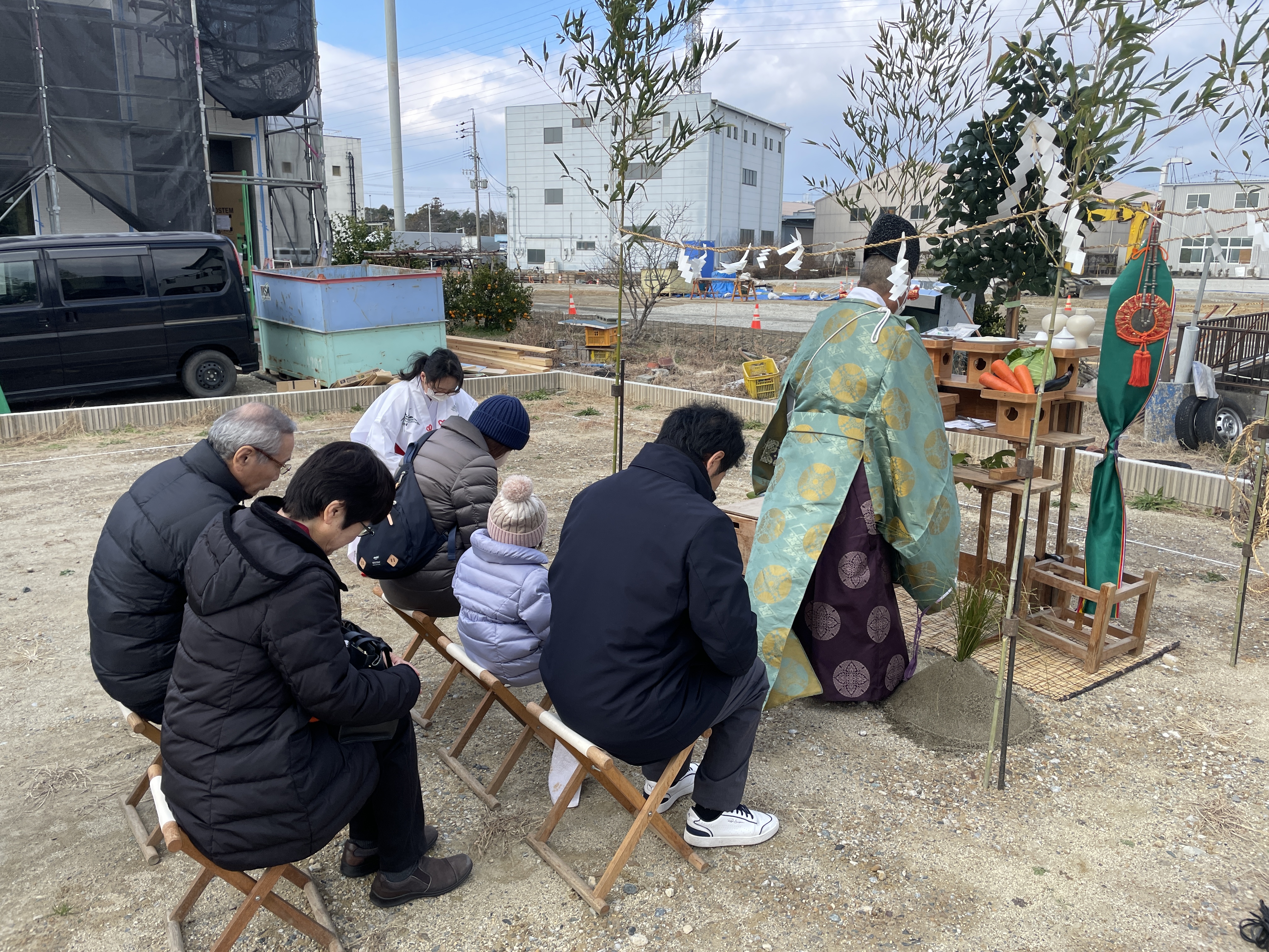 地鎮祭おめでとうございます。